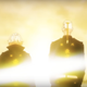 A burst of light covers a manji in the Tokyo Revengers anime.